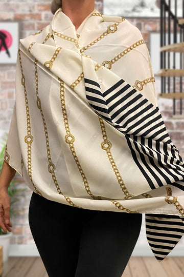 Chain Patterned Fashion Shawls Fashion Tight